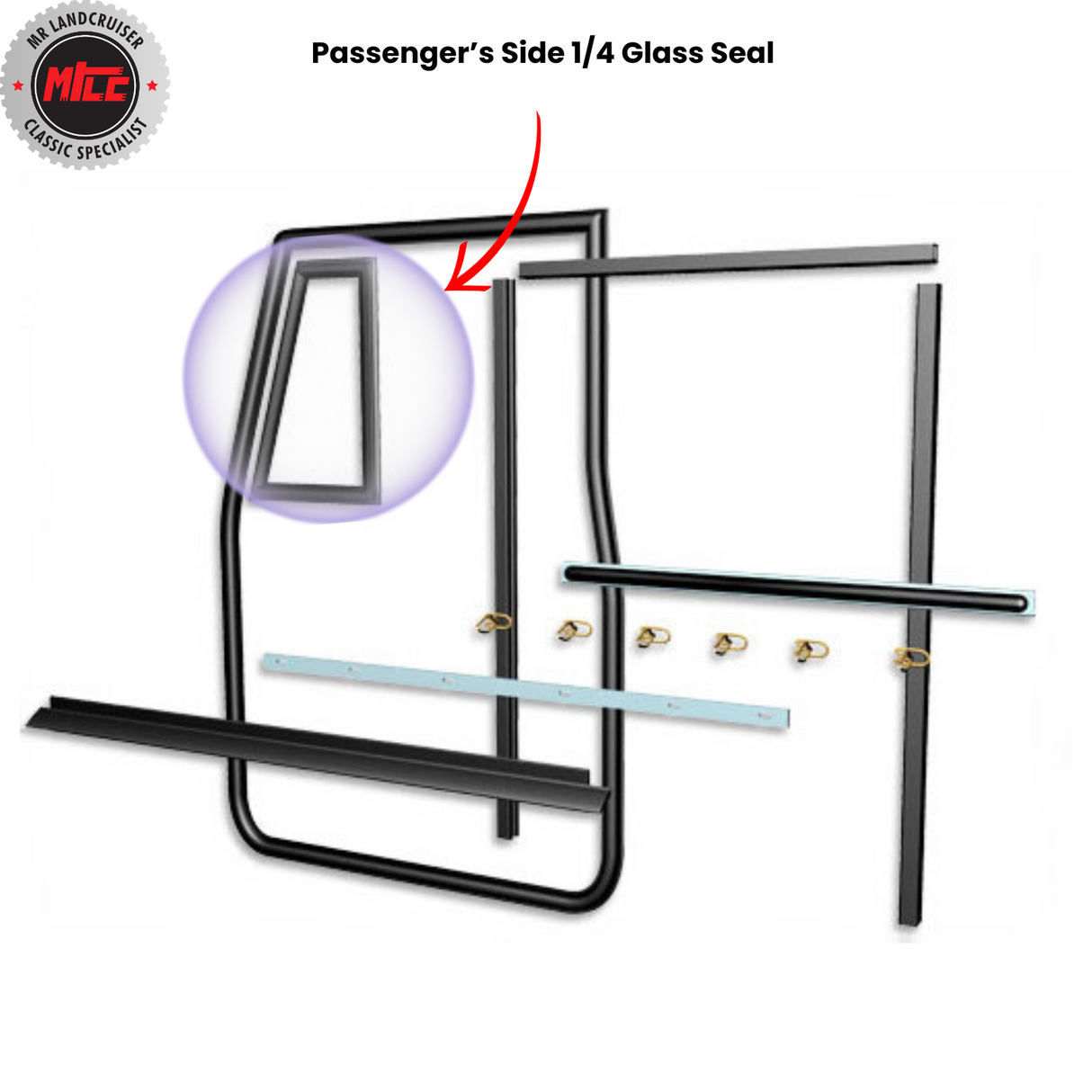 Left Side Early Door Weatherstrip Kit for Toyota Landcruiser