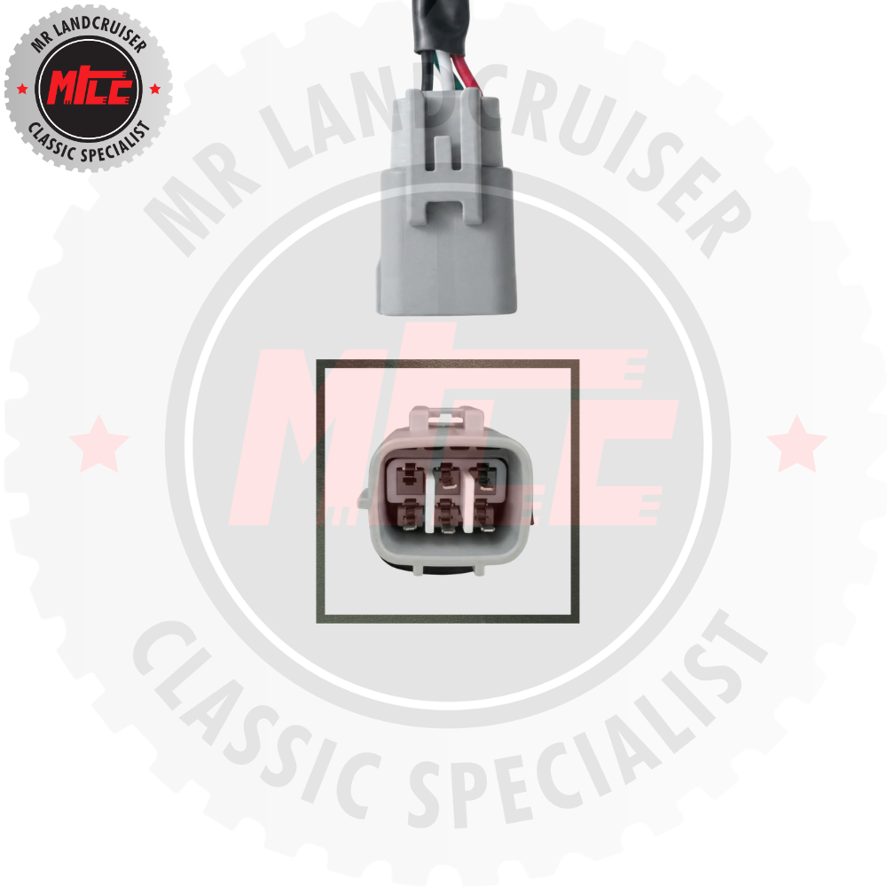 Car connector with wiring on a white background, branded with 'MR Landcruiser Classic Specialist'.