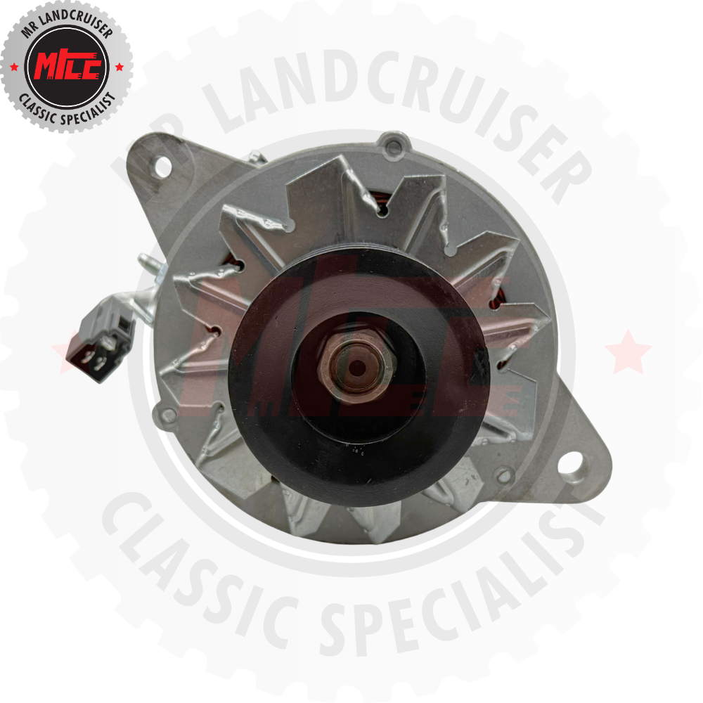 Car alternator with 'MCC Classic Specialist' branding on a white background