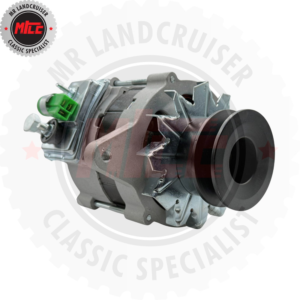 Car alternator with 'MCC' logo on a white background