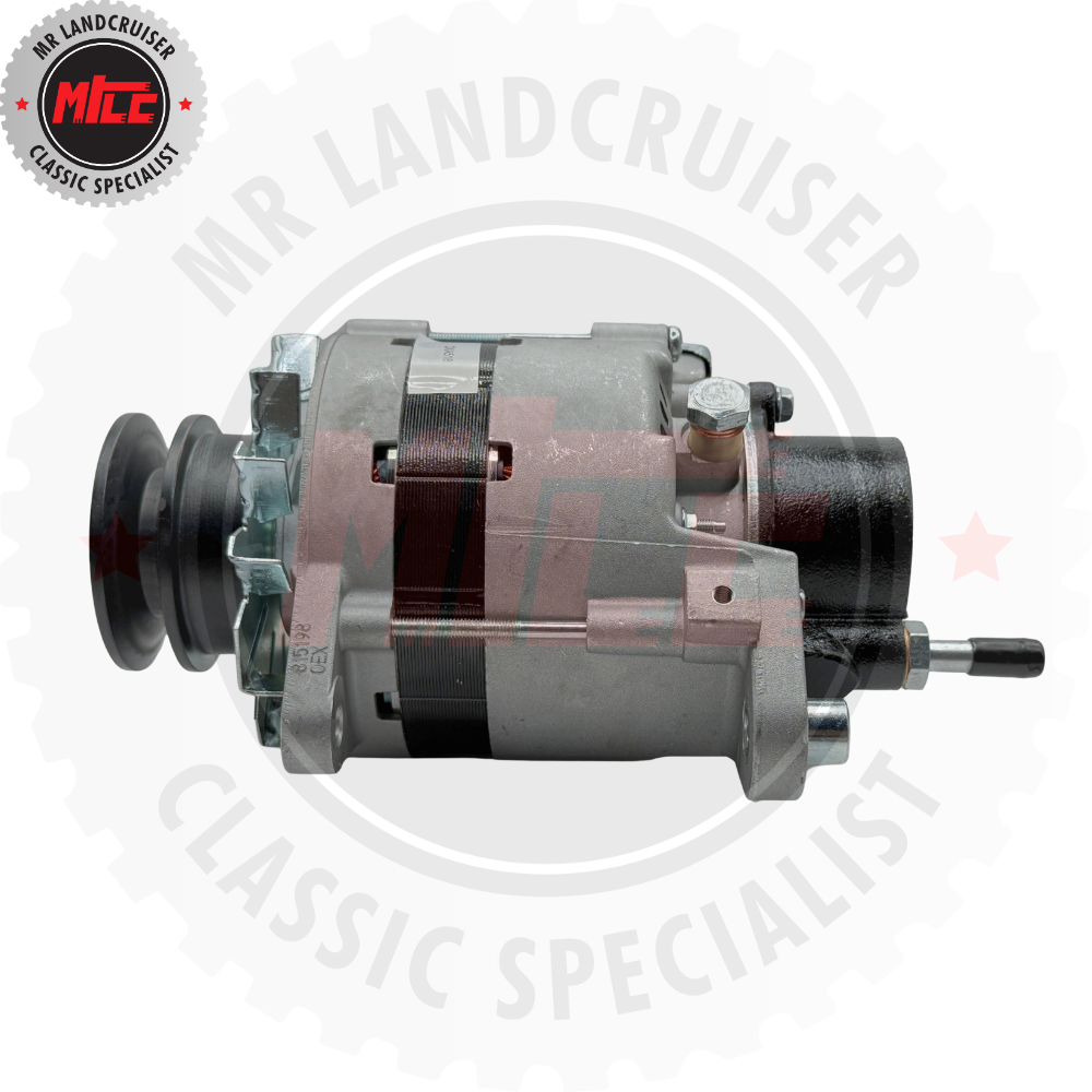 side view of OEX Alternator 12V 80A Denso Style suits Toyota Landcruiser 4.0L 6 Cylinder Diesel