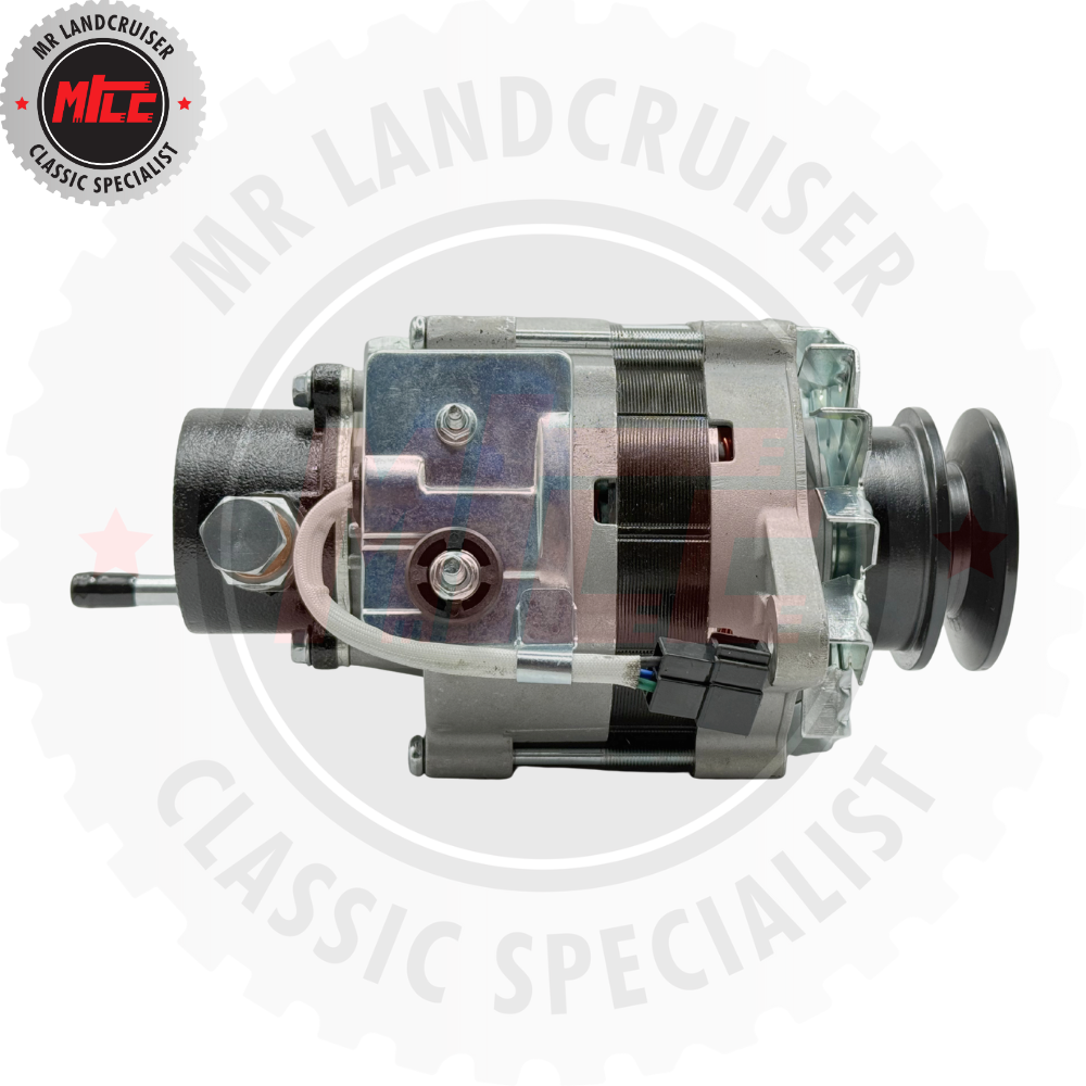 side view of OEX Alternator 12V 80A Hitachi Style