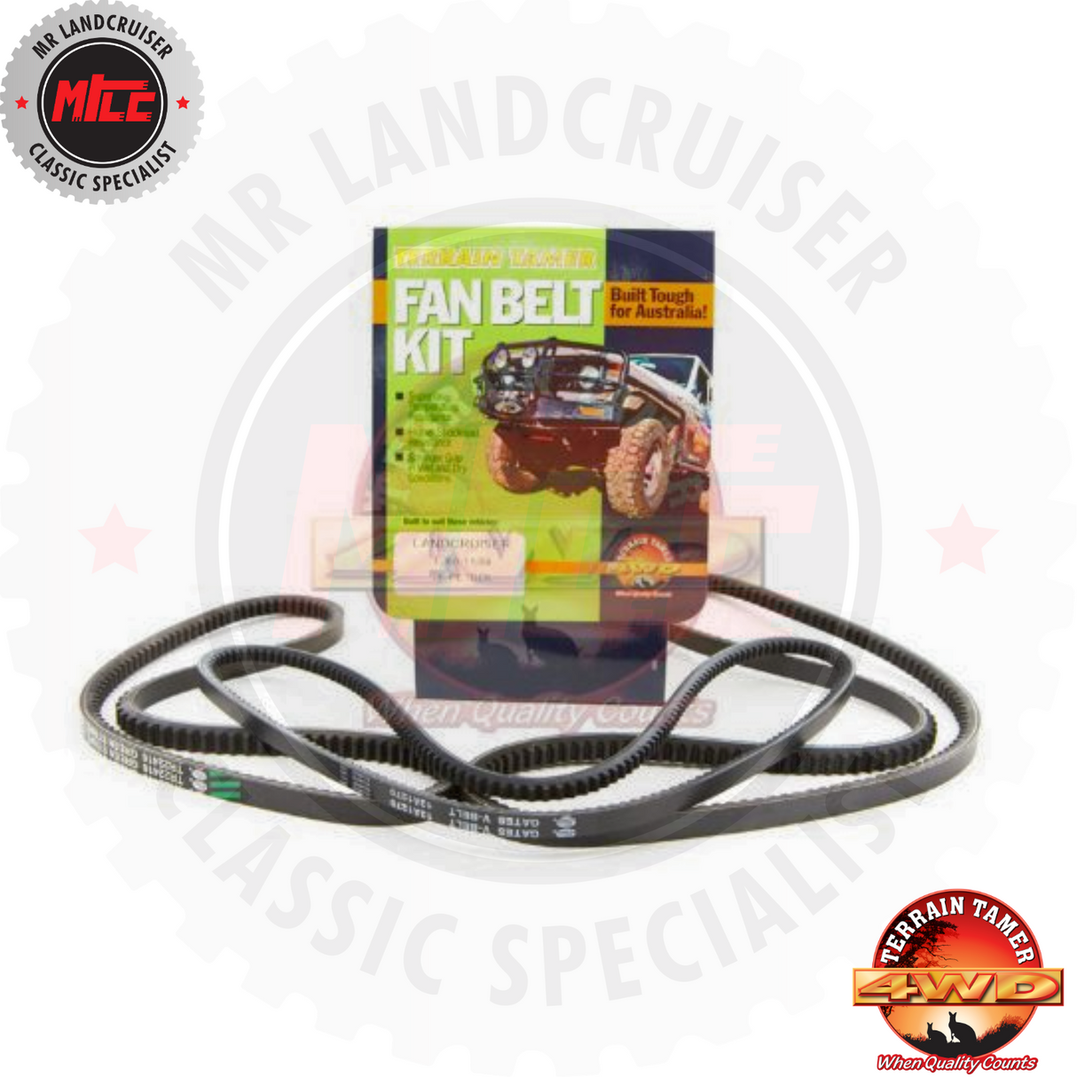 Fan Belt Kit Fan Power Steering & A/C suits FJ60 Toyota Landcruiser