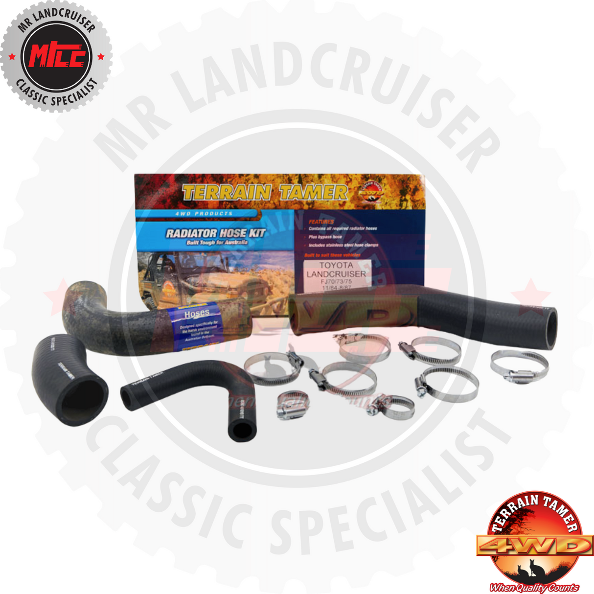Radiator Hose Kit suits Toyota Landcruiser FJ75 3F