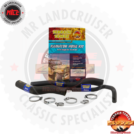 Radiator Hose Kit suits Toyota Landcruiser RJ70 22R 1/1990 - 8/1991