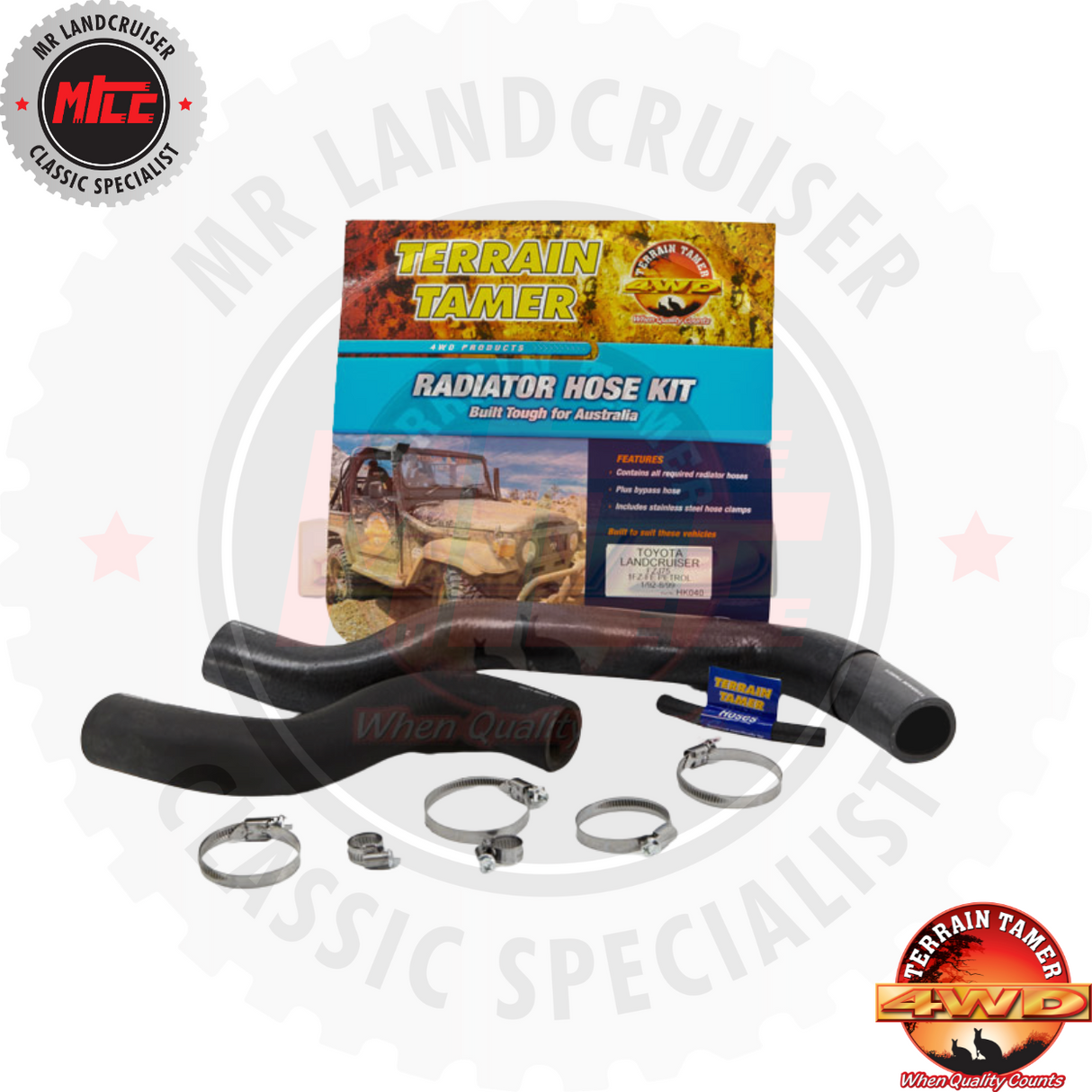 Radiator Hose Kit suits Toyota Landcruiser 70 Series 1FZ-FE