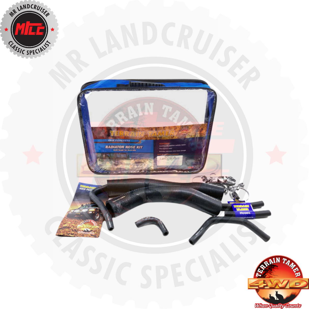 Radiator Hose Kit suits Toyota Landcruiser HDJ80 1/1990 -