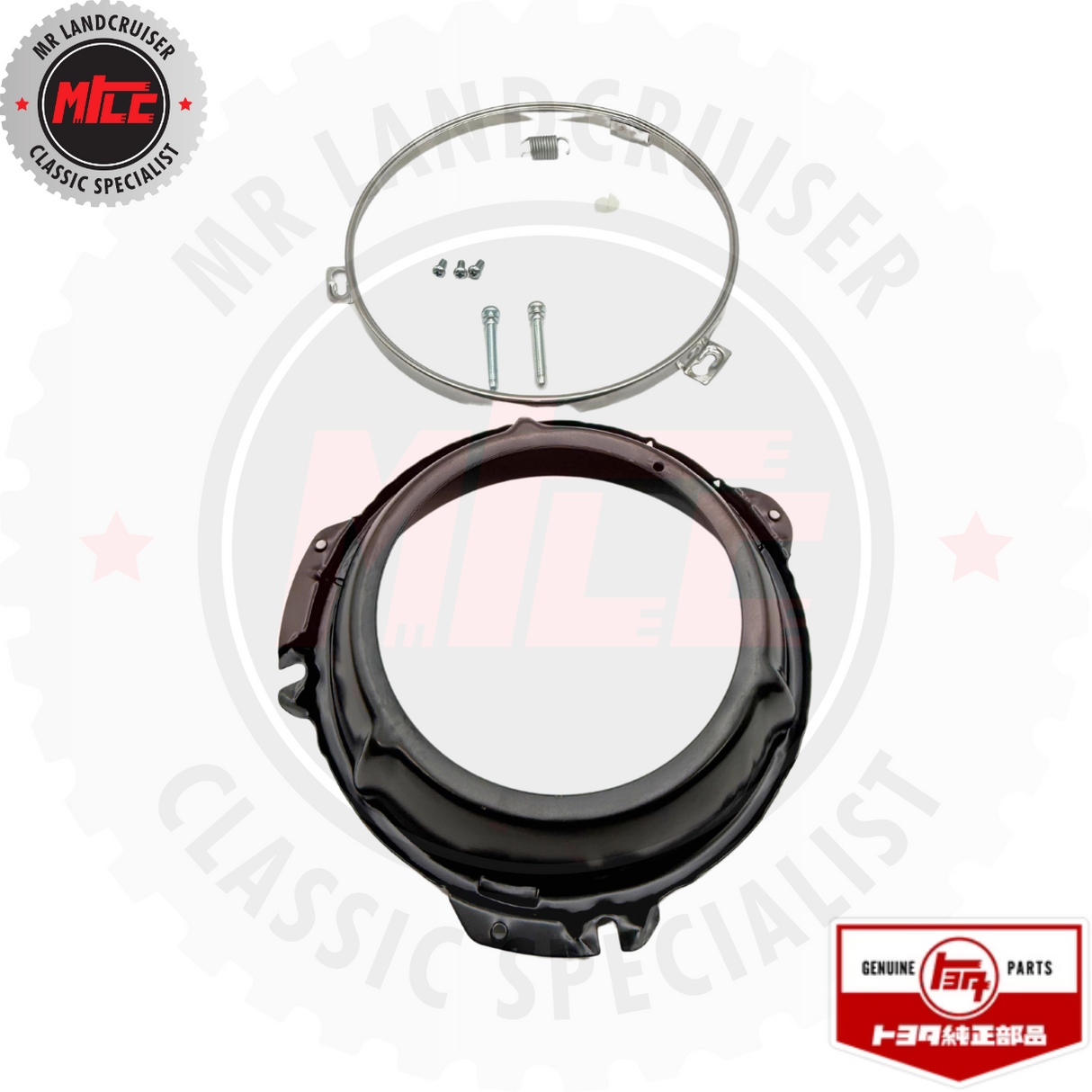 side angle view of Genuine Toyota Headlight Mounting Kit suits 40 Series Landcruiser