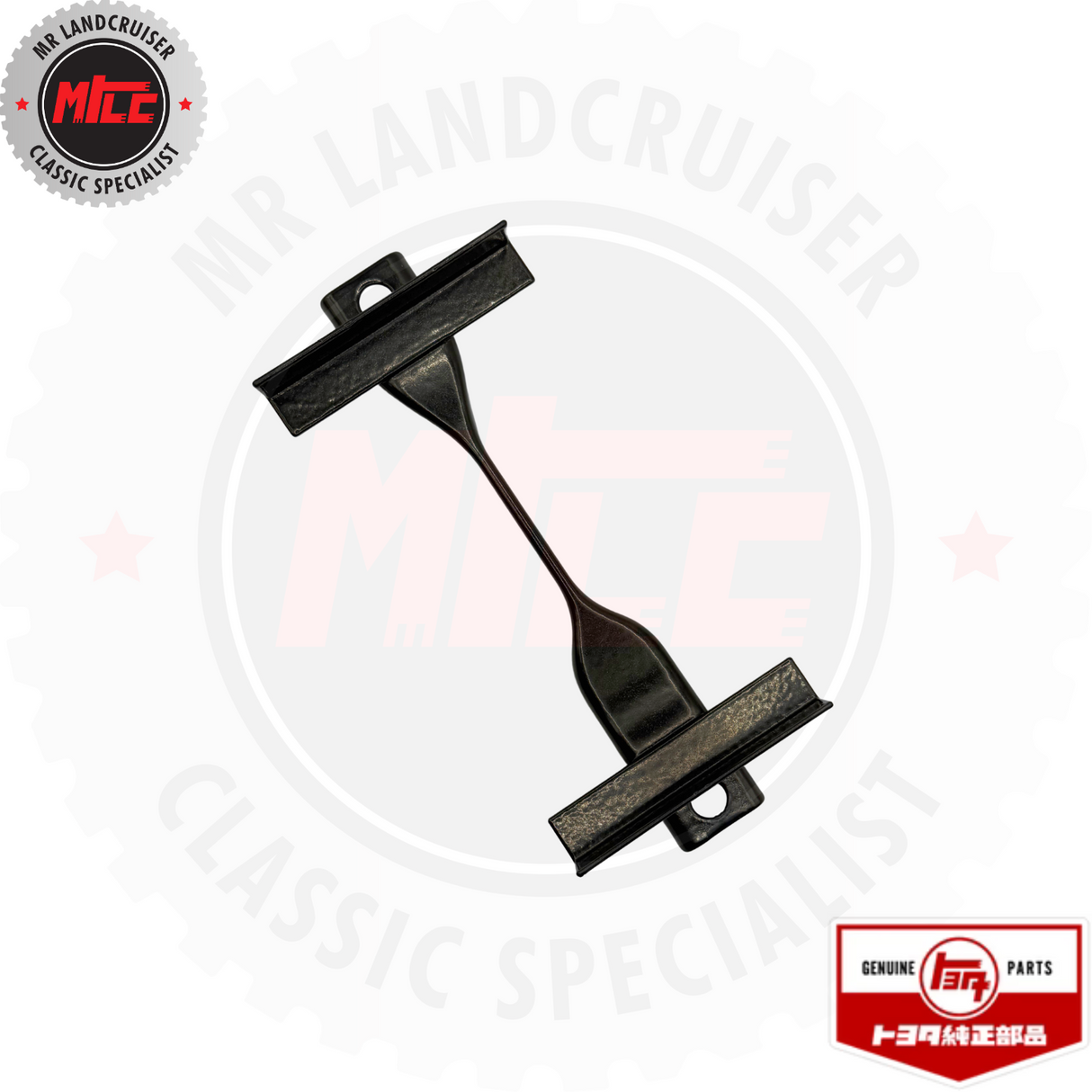 bottom view of Genuine Toyota Battery Hold Down Clamp suits 40 Series Landcruiser