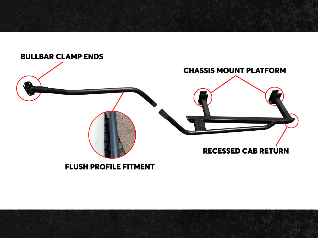 Scrub Bars for 40 Series LWB Landcruiser ARB Bullbar