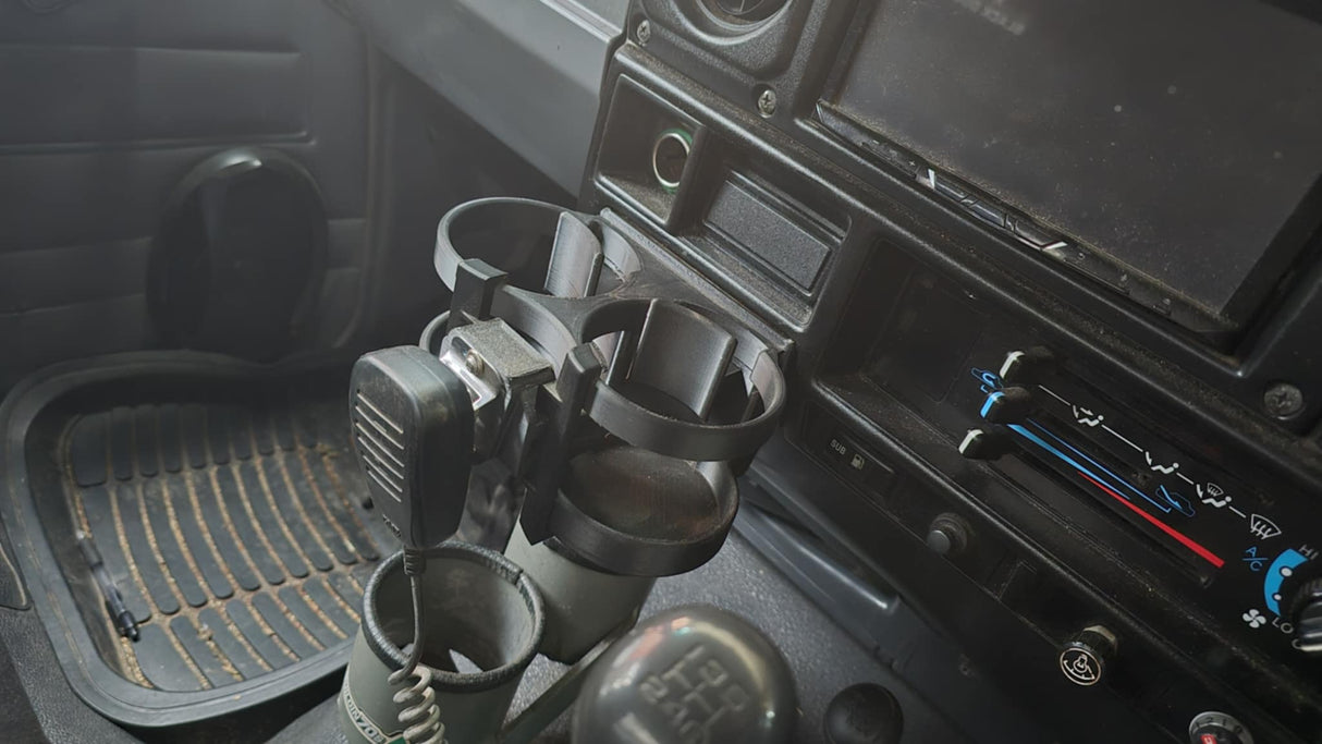 Premium Double Cup Holder Suits 70 Series Toyota Landcruiser 1985 - 2007 Only