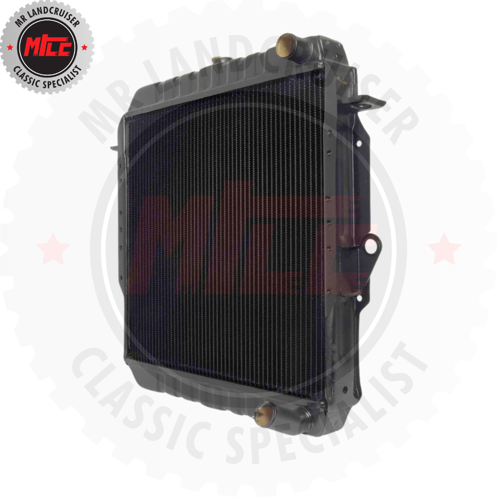 Black radiator with MTC branding on a white background