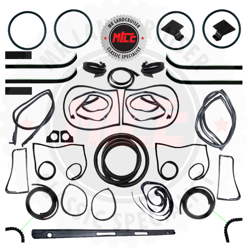Full Rubber Seal Kit A Cab suits 40 Series FJ40 FJ45 SWB