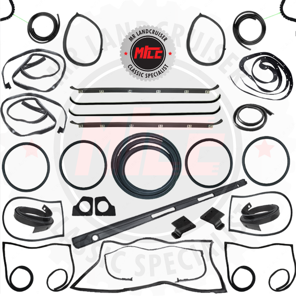 A Cab Rubber Seal Kit suits 40 Series Landcruiser SWB Shorty