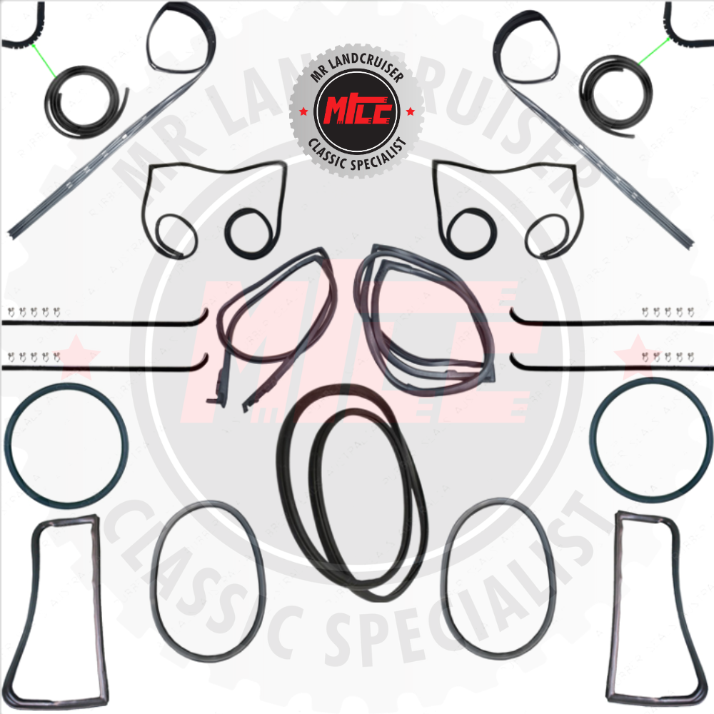 A Cab Basic Rubber Seal Kit suits 40 Series SWB Toyota Landcruiser Shorty