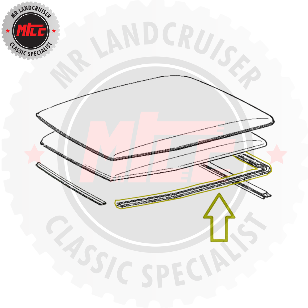 diagram of Main Roof Seal that suits 40 Series Shorty Toyota Landcruiser SWB