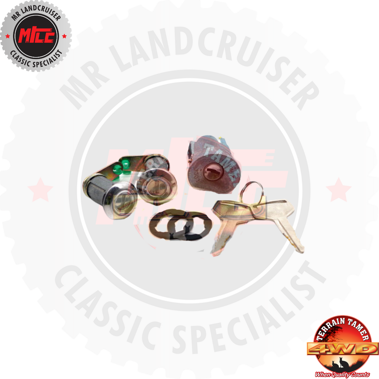 Ignition Barrel & 2 Door Lock Kit suits 40 Series Toyota Landcruiser