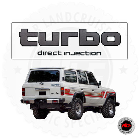 Tailgate Turbo Decal for 60 Series Landcruiser