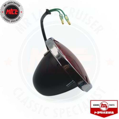 Side angle view of OEM Toyota 81550-60130 Rear Red Tail Lights Land Cruiser FJ40 69-74