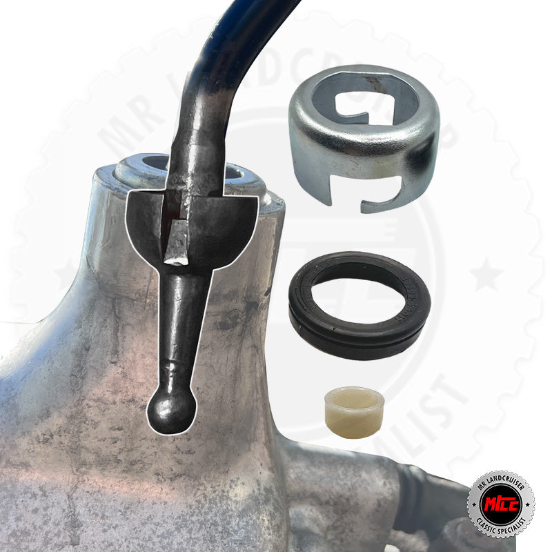 Installed view of Gear Stick Lever Gearbox Lever Seat Kit for H55F 5-Speed