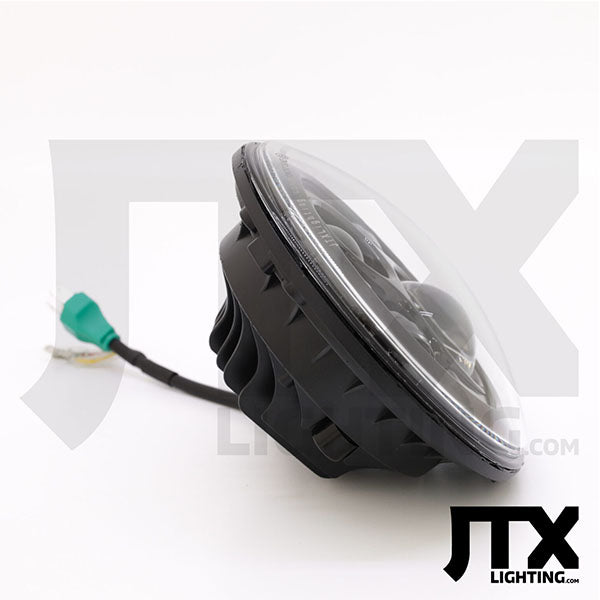 7" Round Black Faceplate No Halo side