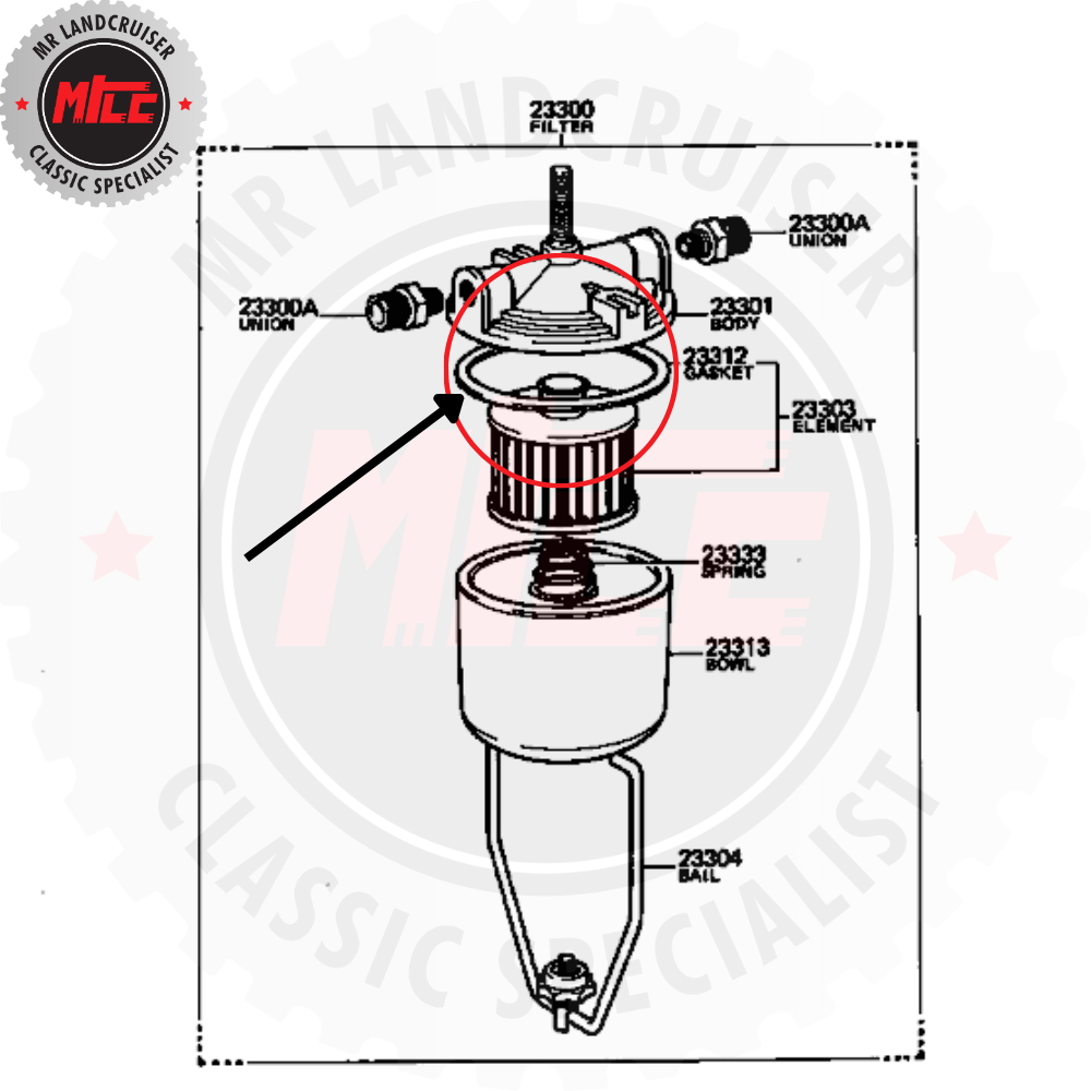 Fuel Filter Element Kit exploded diagram