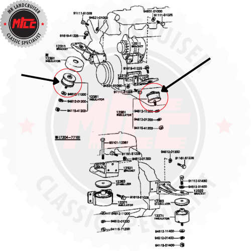 H Engine Mount installation diagram