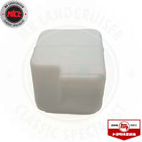 side view of Genuine Toyota Landcruiser Radiator Expansion Tank for 60 Series