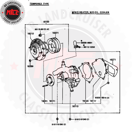 Water Pump exploded diagram