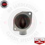 front view of Genuine Toyota Outlet Thermostat Housing Upper	suits 40 Series Toyota Landcruiser