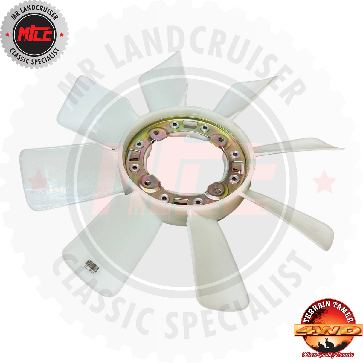 side view of Fan Blade 2H 12HT suits 60 & 70 Series Toyota Landcruiser 	