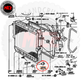 Genuine Radiator Upper Support Cushion Collar No.2 suits 70 Series Toyota Landcruiser | 08/1987 Onwards