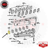 Genuine Toyota Gasket Exhaust Manifold 2H exploded view 