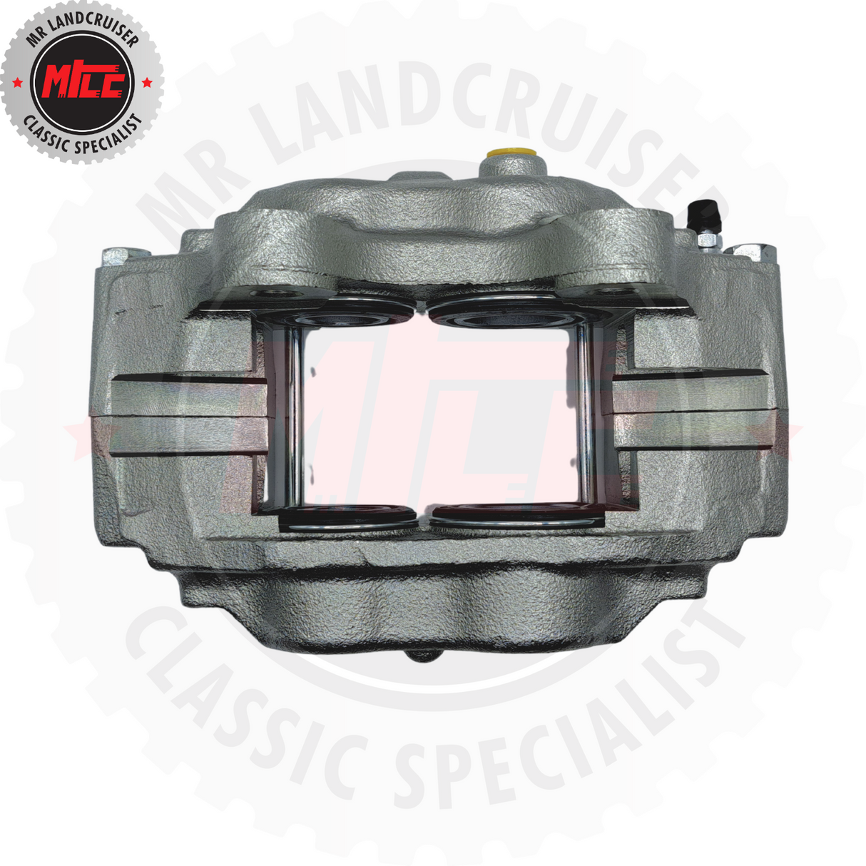 Front view of DBA Front Brake Caliper suits 40 Series & 60 Series Toyota Landcruiser