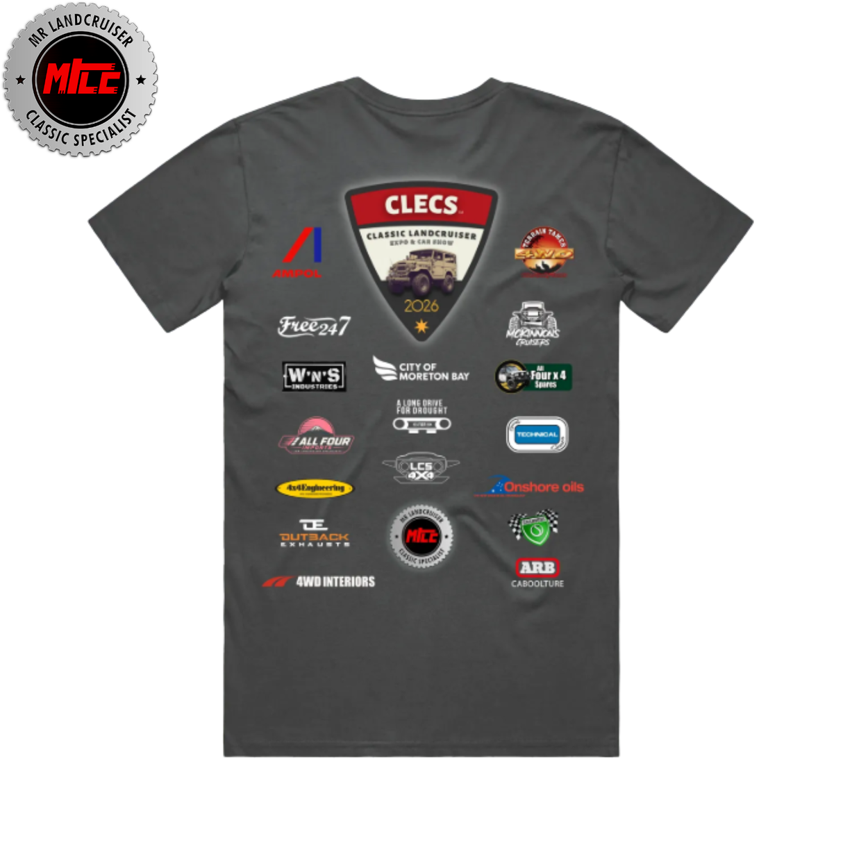 CLECS 2026 Crew Neck Short Sleeve T-Shirt - Charcoal