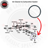 diagram representation of Toyota Landcruiser Genuine Air Cleaner to Carburettor Gasket 1975-89