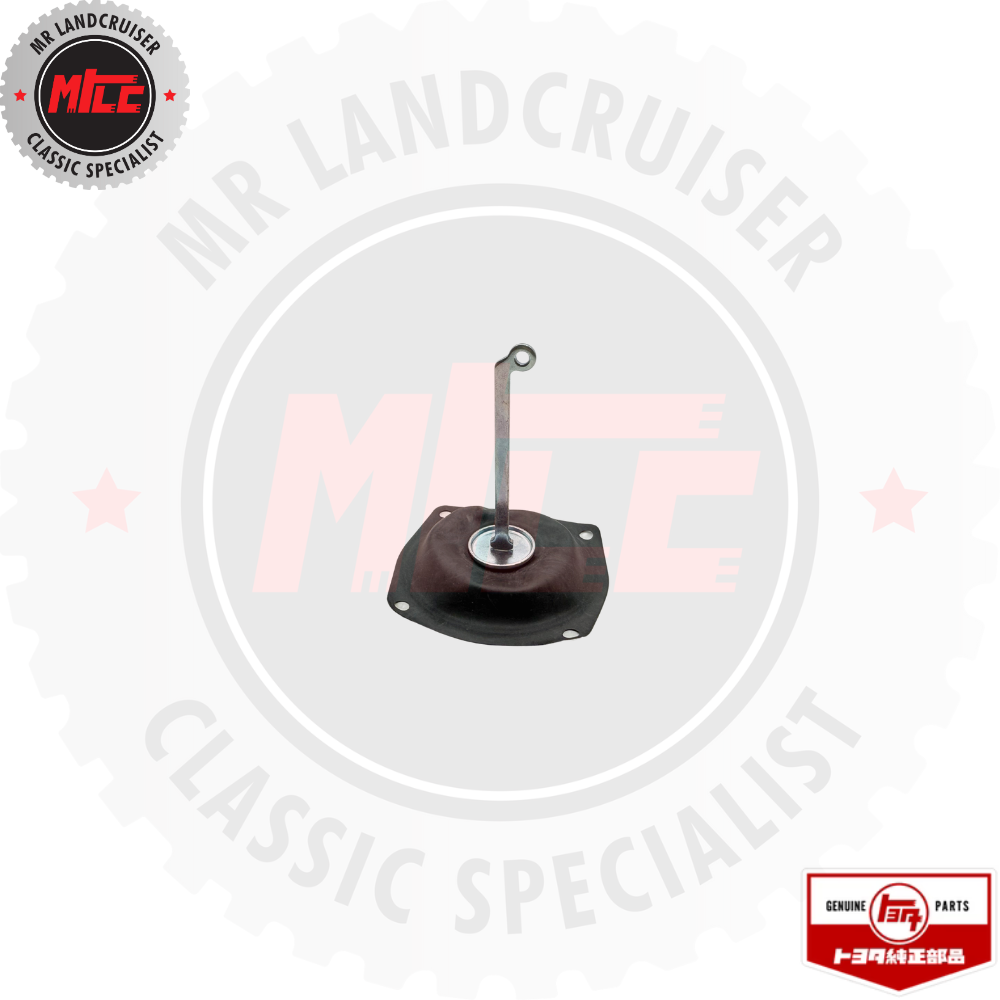 upright view of Genuine Toyota Secondary Diaphragm Carburettor suits 40, 60 & 70 Series Landcruiser 08/1980 - 12/2006