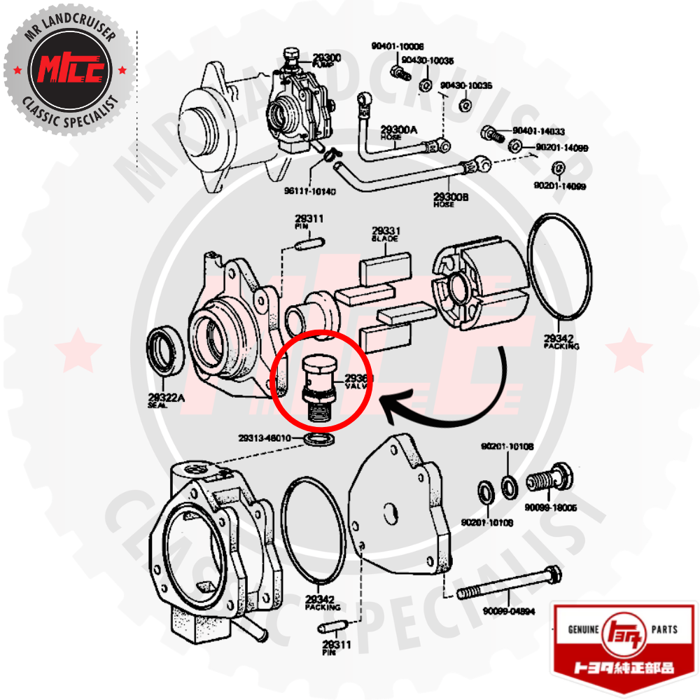 Genuine Check Valve Sub Assembly suits 40 & 60 Series Toyota Landcruiser