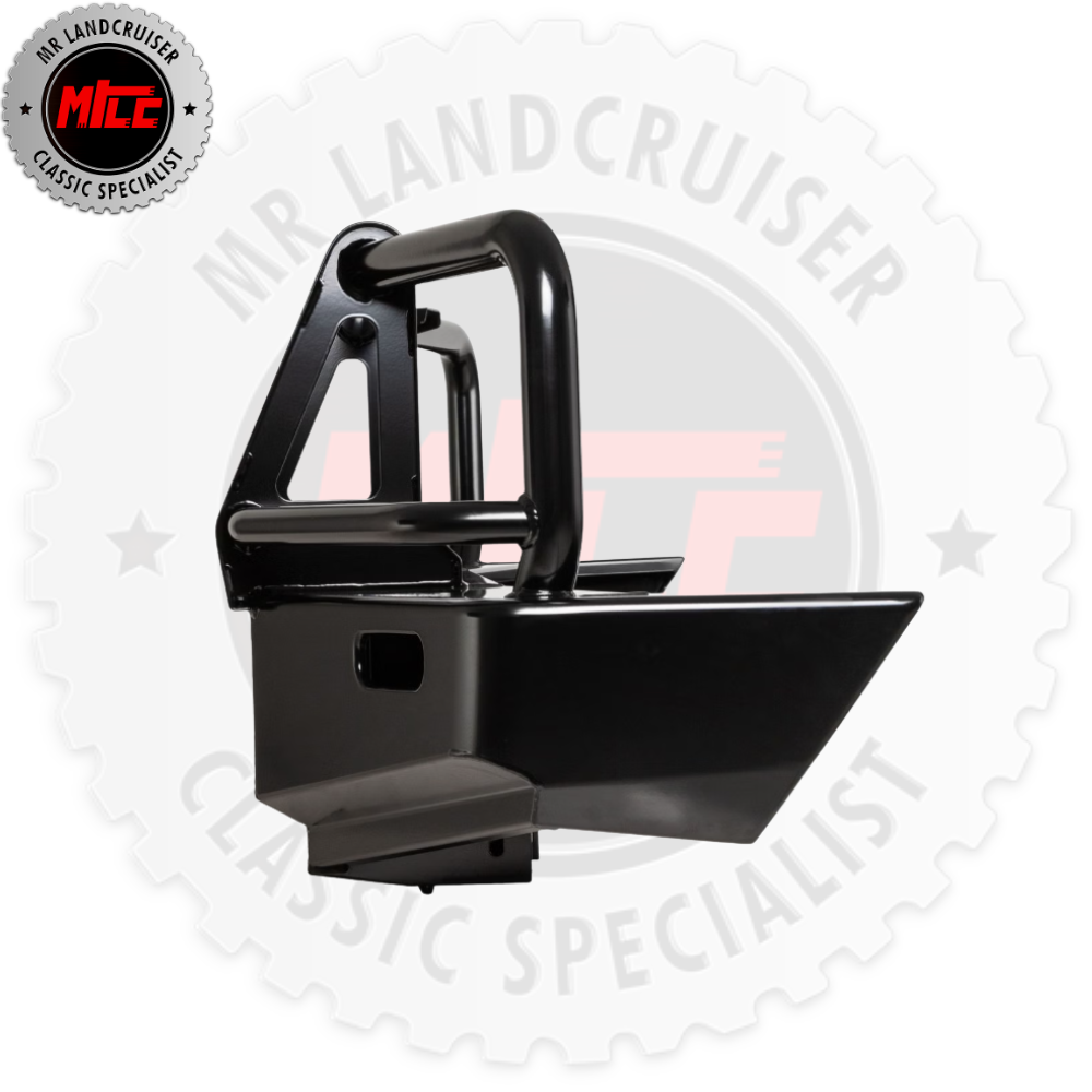 Side view of ARB Deluxe Bull Bar Winch Compatible suits 60 Series Toyota Landcruiser