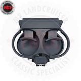 top view of Double Cup Holder Suits 40 & 45 Series Toyota Landcruiser