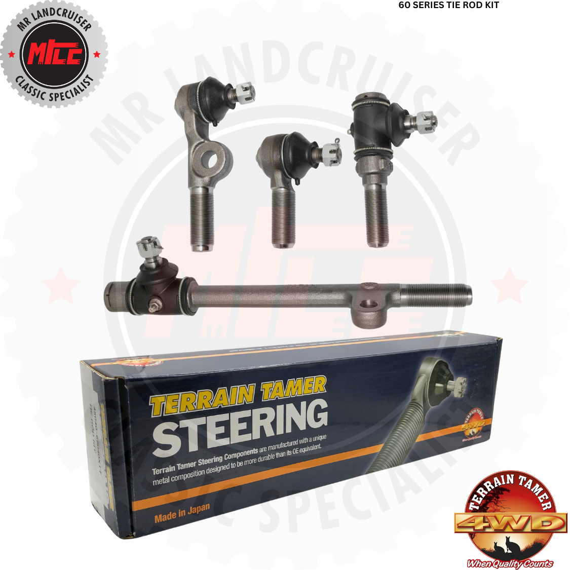 tie rod kit with packaging box to suit 60 series toyota landcruiser