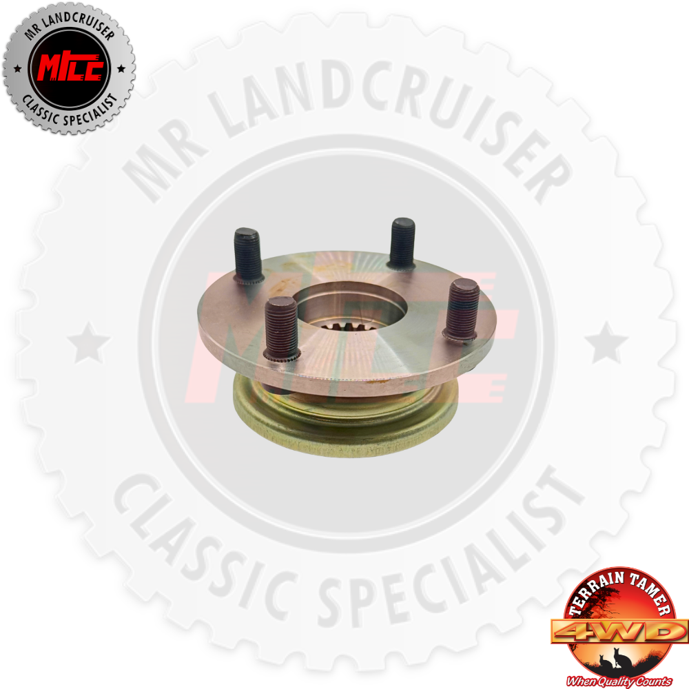 inverted view of Transfer Case Flange Companion Front Output Shaft suits 60 & 70 Series Toyota Landcruiser