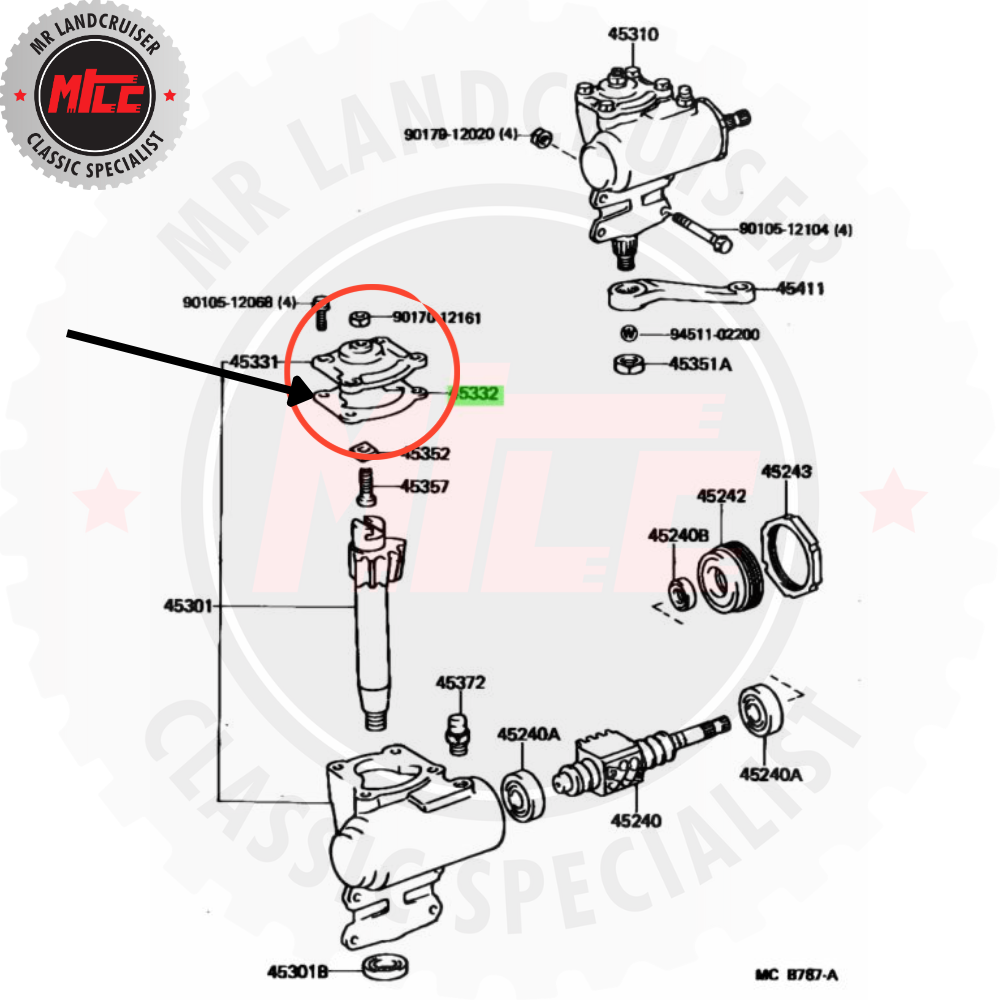 Genuine Toyota Gasket Sector Shaft End Cover suits 60 Series Landcruiser