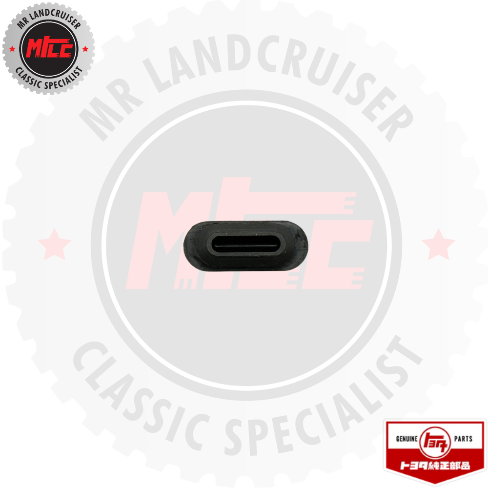 top view of Genuine Plug Grommet Rear Backing Plate suits 40 60 & 70 Series Toyota Landcruiser