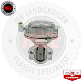 Mechanical part with branding on a white background