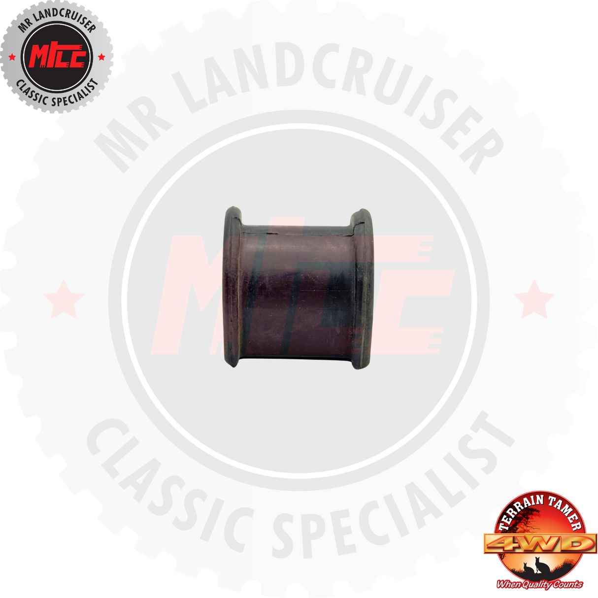 front view of Sway Bar D Bush 19mm ID suits 60 Series Toyota Landcruiser 	