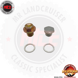 Terrain Tamer Drain & Filler Plug Kit suits 40, 60, & 70 Series Toyota Landcruisers