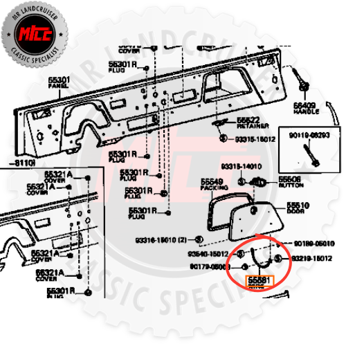 Genuine Glove Box Check Cable suits 40 Series Toyota Landcruiser