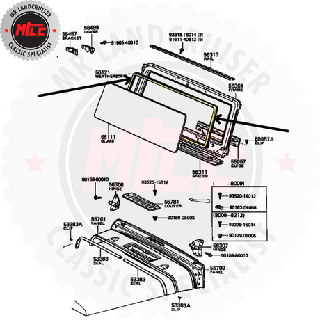 Windscreen Surround Seal for 40 Series diagram