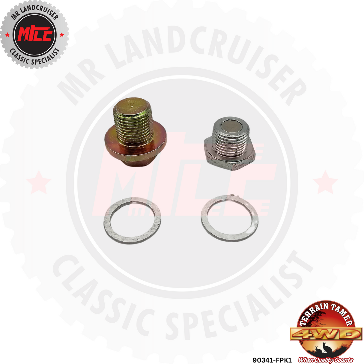 Terrain Tamer Drain & Filler Plug Kit suits 40, 60, & 70 Series Toyota Landcruisers